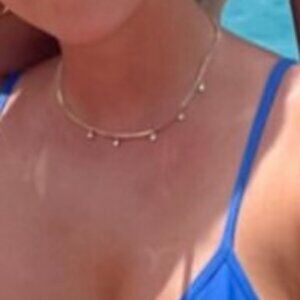 Diamond Droplit Chain Link Necklace by The Clear Cut